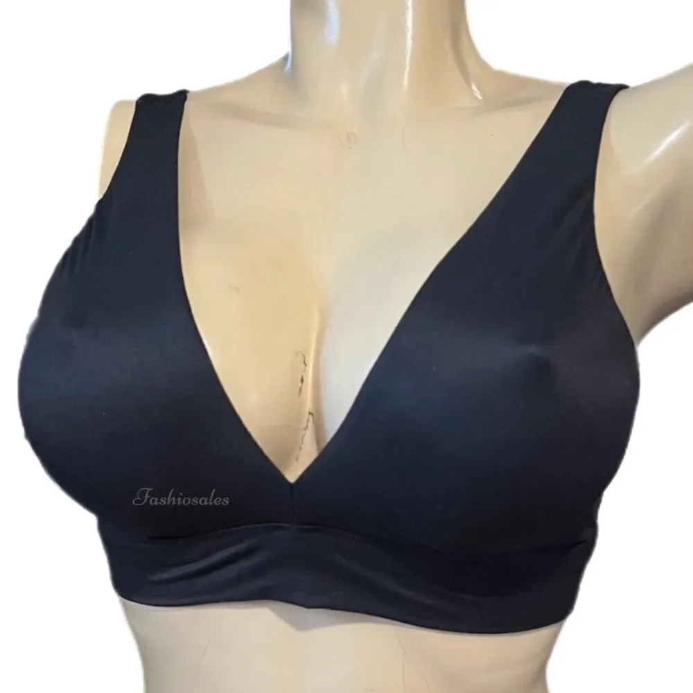 Victoria’s Secret Supersoft Unlined lounge Wireless bralette Bra Plunge black L